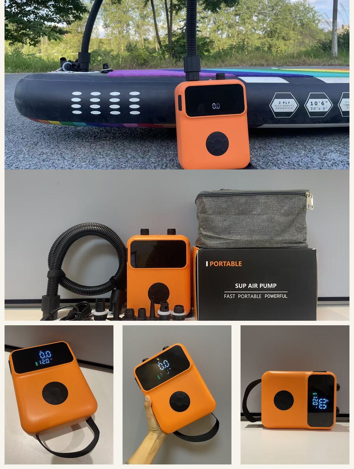 M02PRO SUP pump in use with the complete kit and real product views