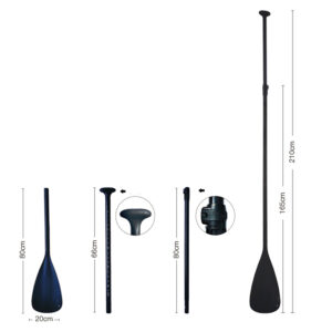 Aluminum Alloy SUP Paddle - 3 Piece Adjustable Stand Up Paddleboard Paddle