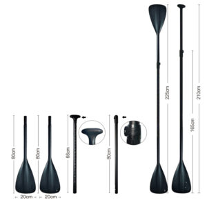 Stand up Paddleboard Paddles Adjustable Aluminum 4-Piece Floating Kayak Paddle