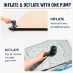 GR-119P electric air pump inflating and deflating an air mattress