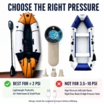 GR-119P 2 PSI pressure guide for packrafts, kayaks and air mattresses