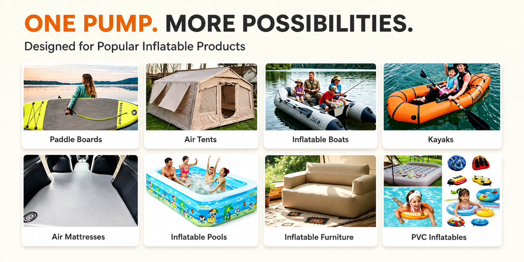 Products compatible with this electric air pump