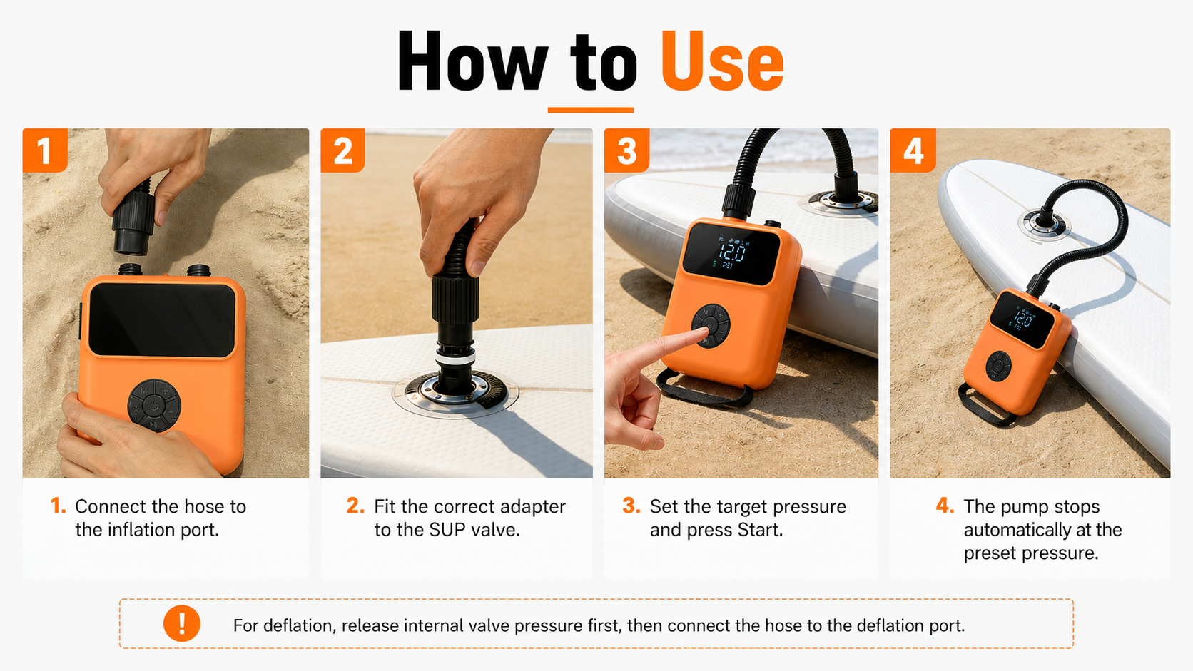 How to use the M02PRO electric air pump
