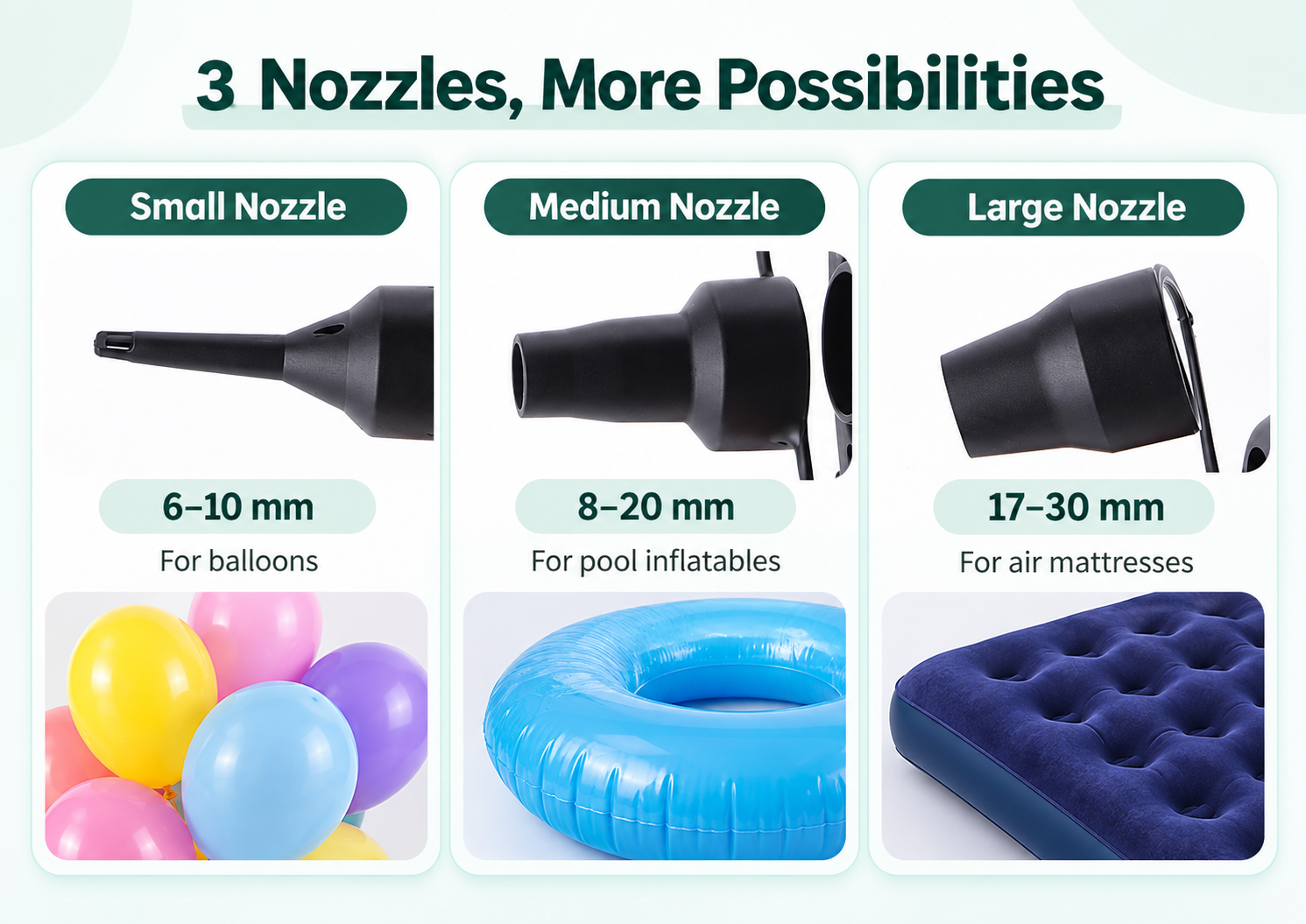 Products compatible with this electric air pump
