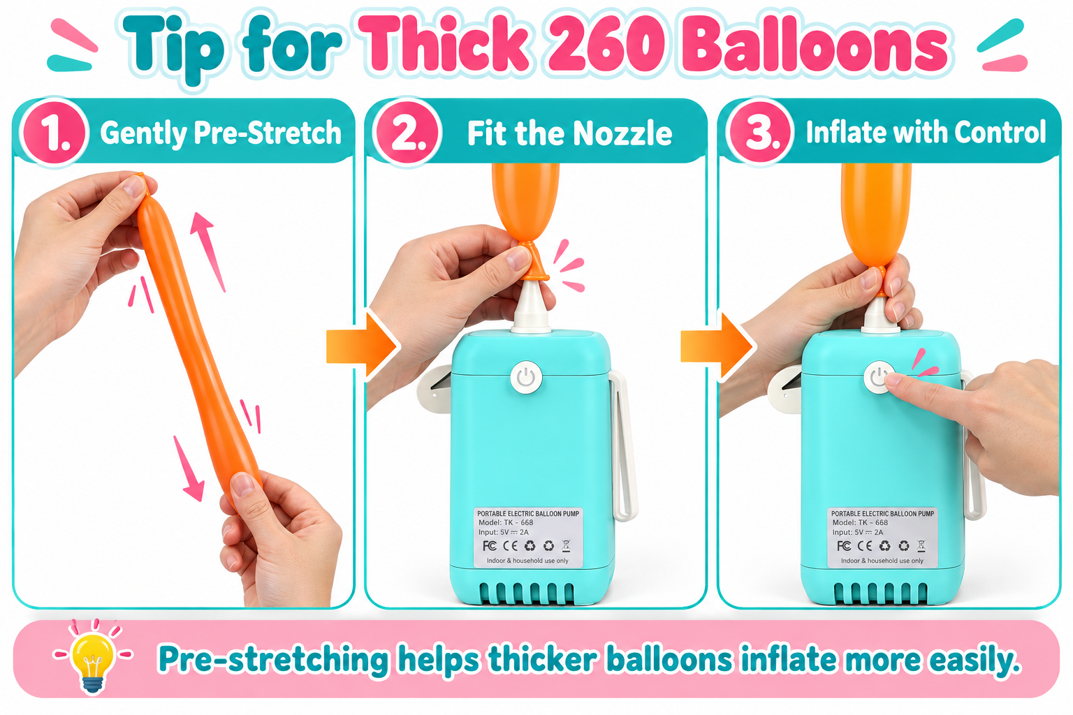 How to use the TK-668 Rechargeable Portable Balloon & Sports Ball Inflator – 3000mAh