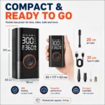 ATJ-005 compact dimensions, hose length, cable length and packed-set weight