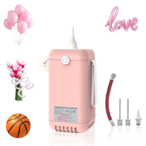 Rechargeable Electric Balloon Pump for Long Twisting Balloons, Fast Inflation with Long-Lasting Battery